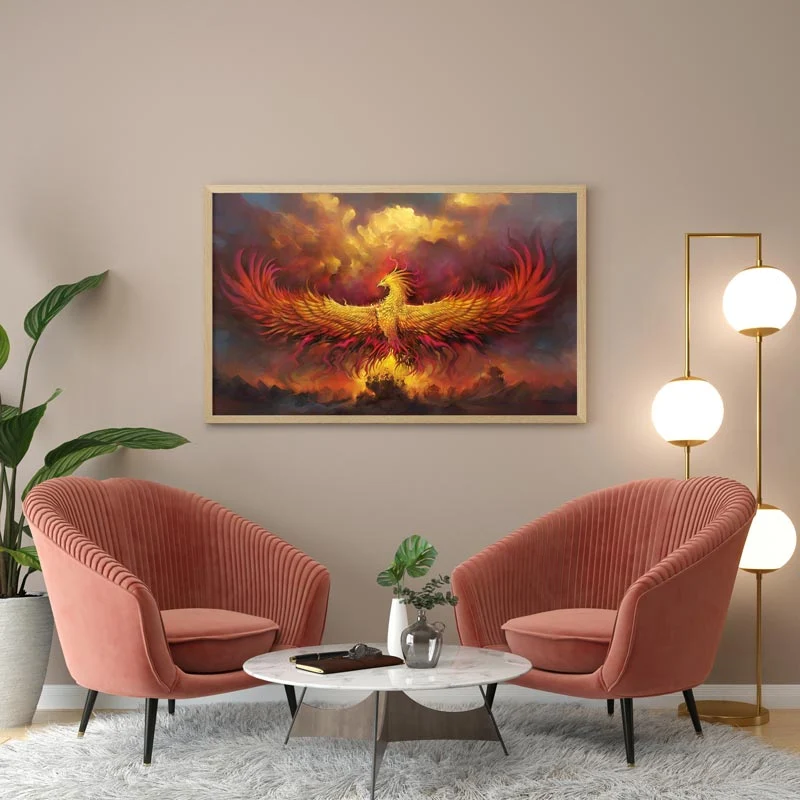 5D Diamond Painting – Feuer Phoenix