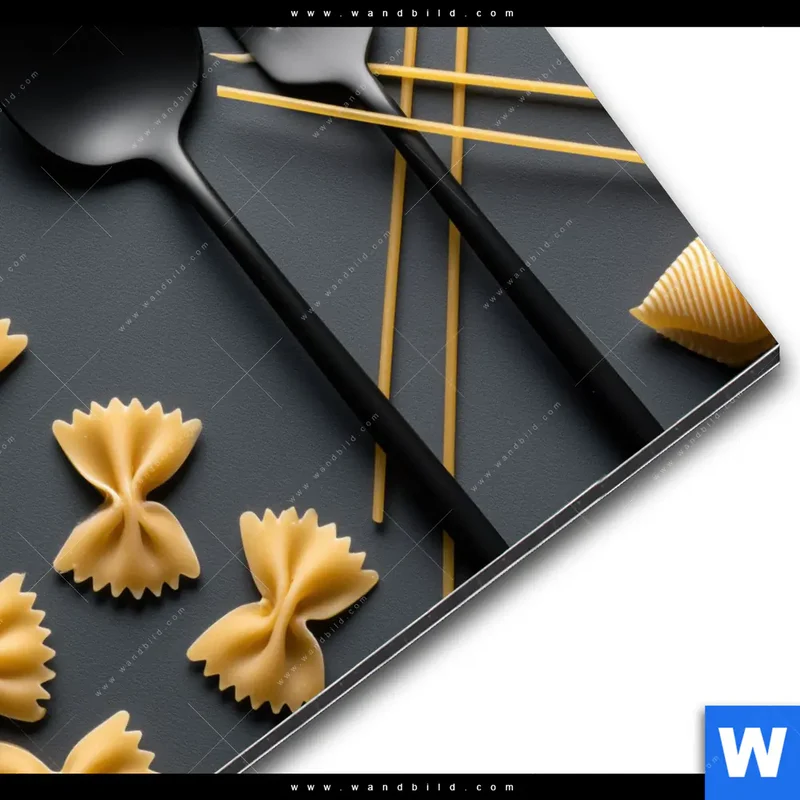 Alu-Dibond Bild | Pasta – Stilvoll serviert | Rund