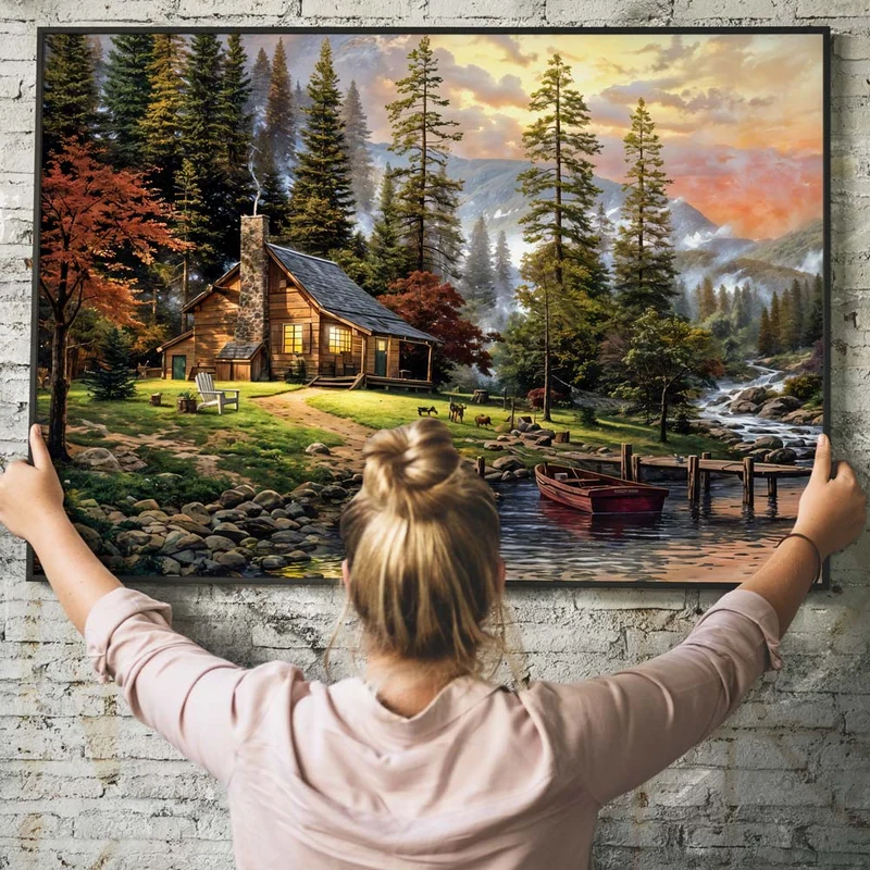 5D Diamond Painting – Waldhütte