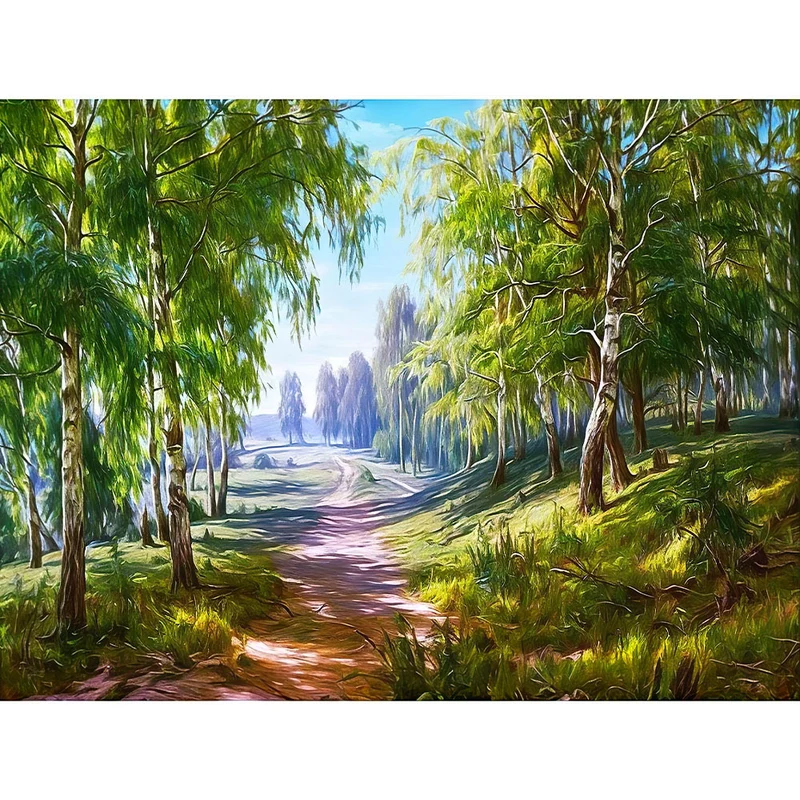 5D Diamond Painting – Birkenwald