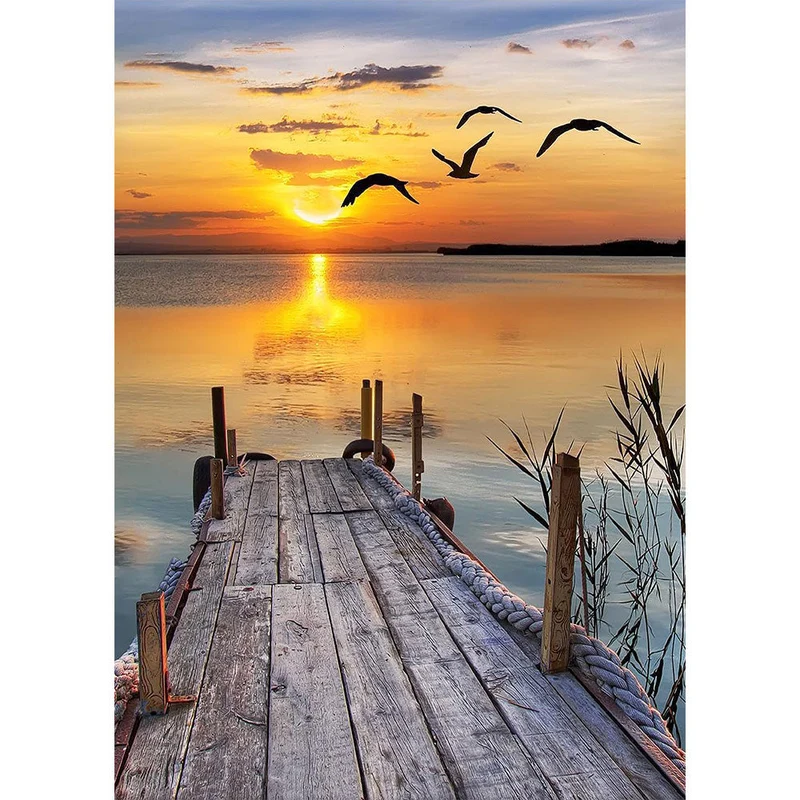 5D Diamond Painting – Sonnenuntergang Seeblick