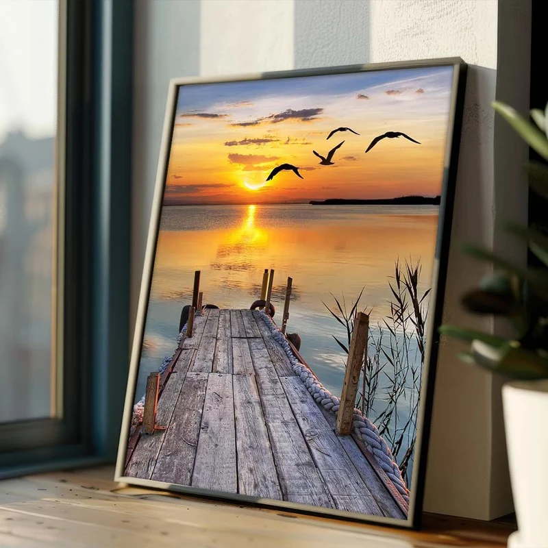 5D Diamond Painting – Sonnenuntergang Seeblick