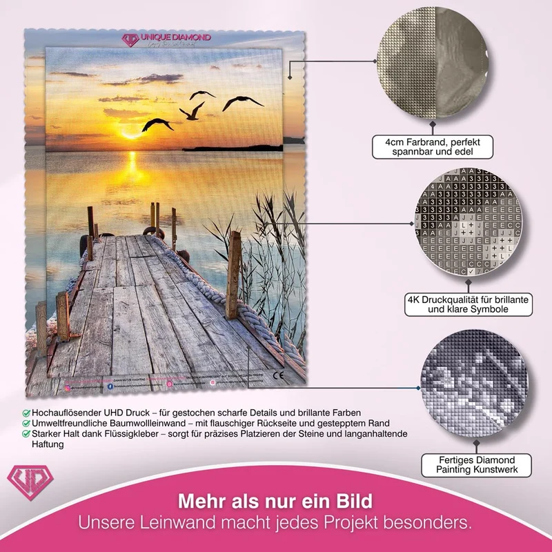 5D Diamond Painting – Sonnenuntergang Seeblick