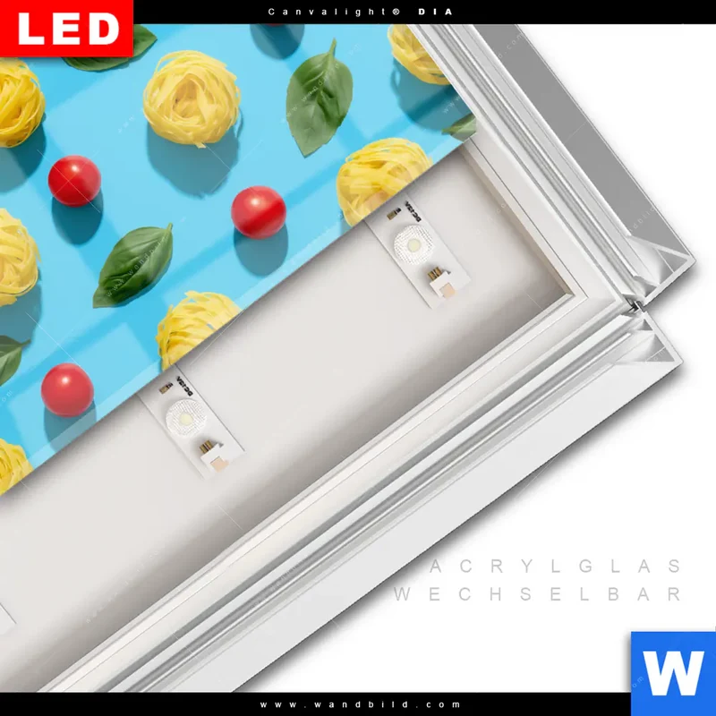 Leuchtbild Acrylglas Canvalight® DIA | Bella Pasta Pop | Querformat