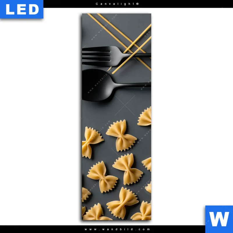 Canvalight® Leuchtbild | Pasta – Stilvoll serviert | Schmal
