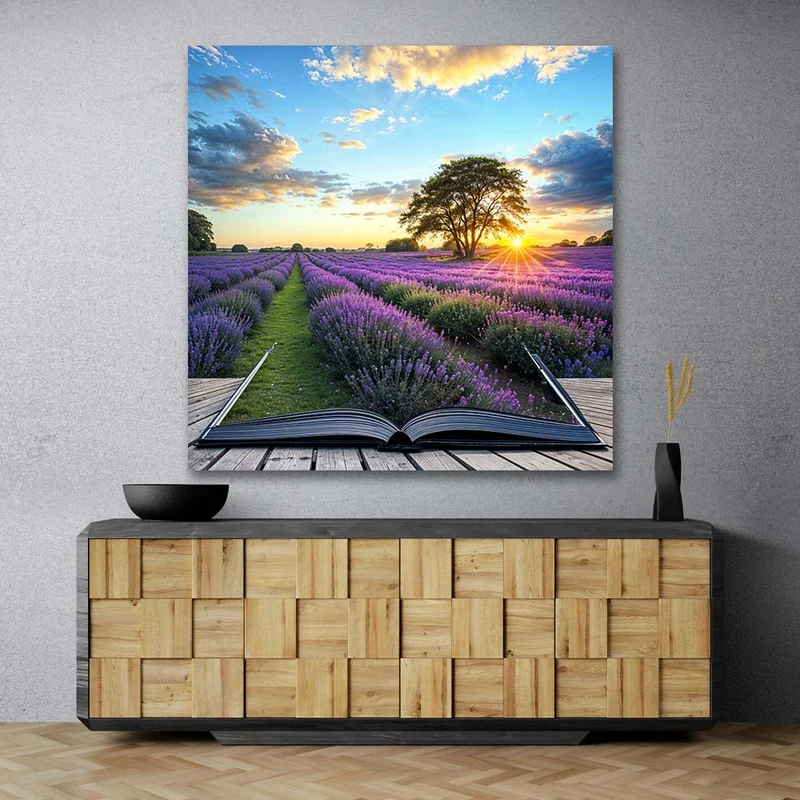 5D Diamond Painting – Lavendelwiese von Zauberbuch