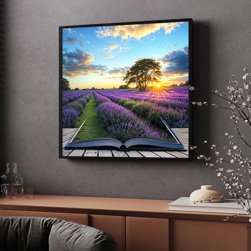 5D Diamond Painting – Lavendelwiese von Zauberbuch