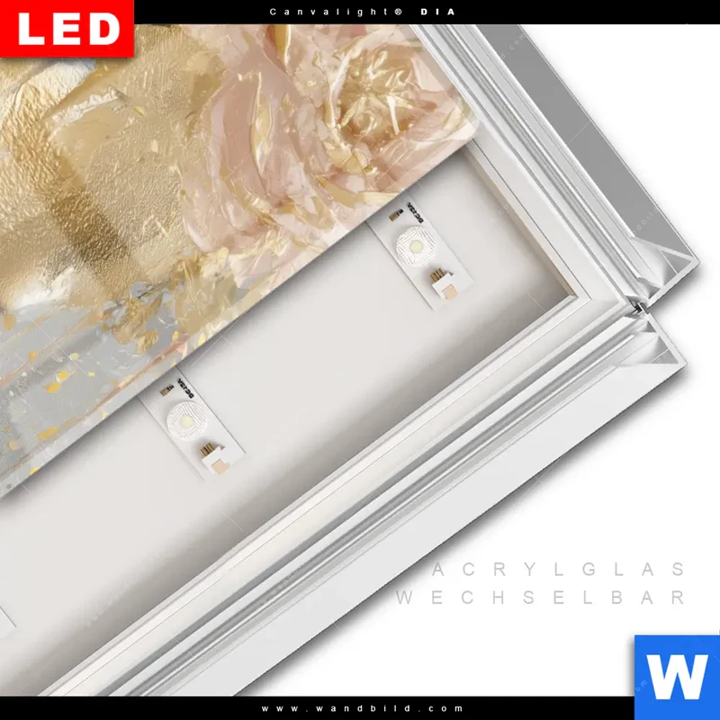 Leuchtbild Acrylglas Canvalight® DIA | Frau mit floraler Krone | Hochformat