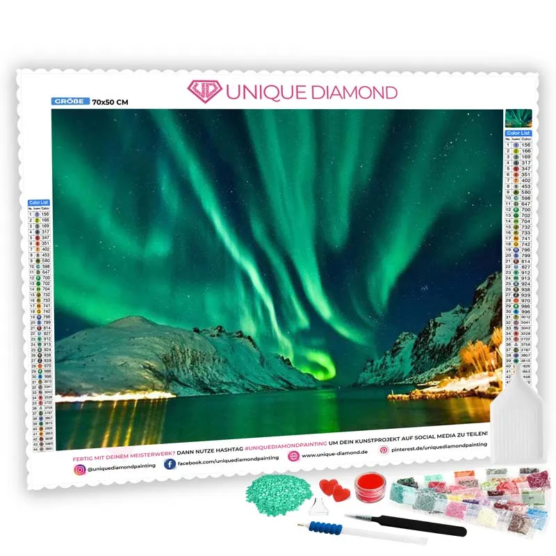 5D Diamond Painting – Aurora Landschaft