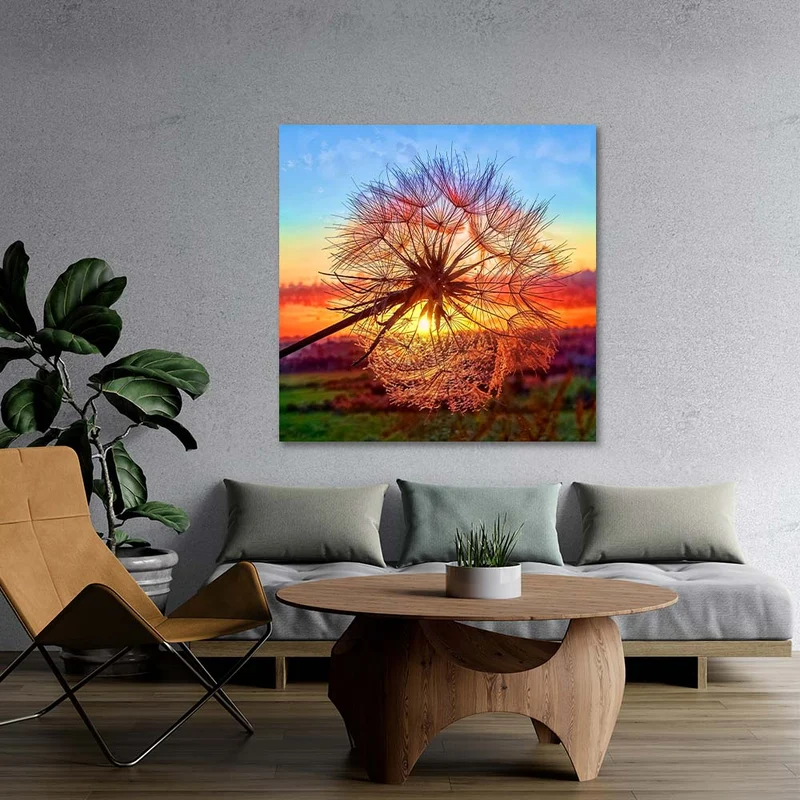 5D Diamond Painting – Pusteblume bei Sonnenuntergang