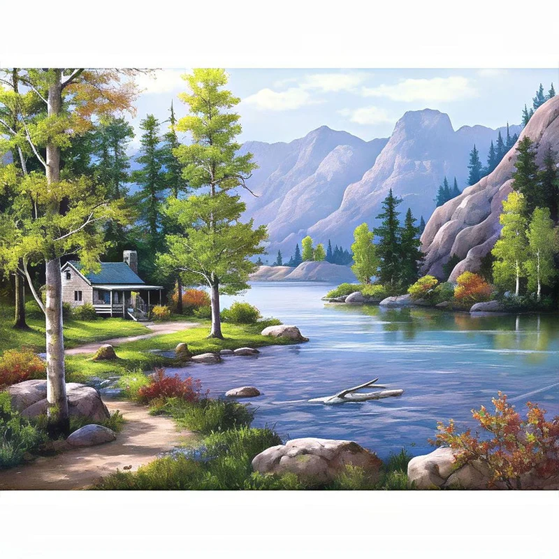 5D Diamond Painting – Berg Landschaft
