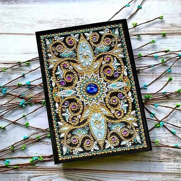 Diamond Painting Notizbuch blaues Auge