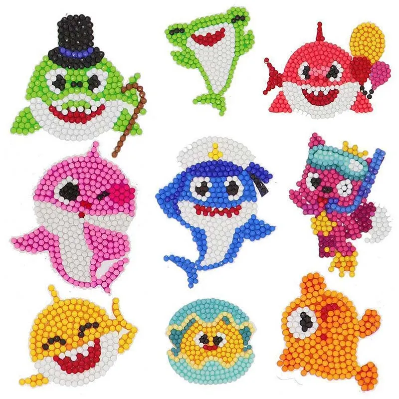 5D Diamond Painting Sticker Set Unterwassertiere für Kinder