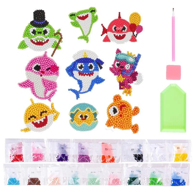 5D Diamond Painting Sticker Set Unterwassertiere für Kinder