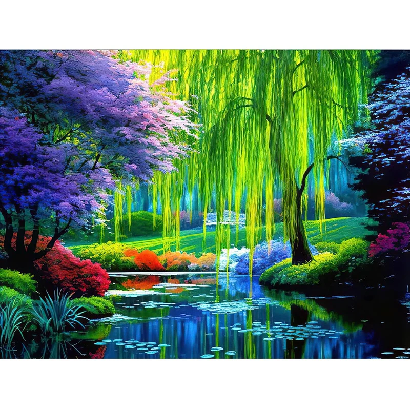 5D Diamond Painting – Teich Landschaft