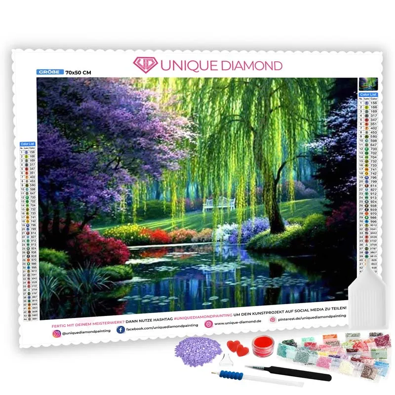 5D Diamond Painting – Teich Landschaft