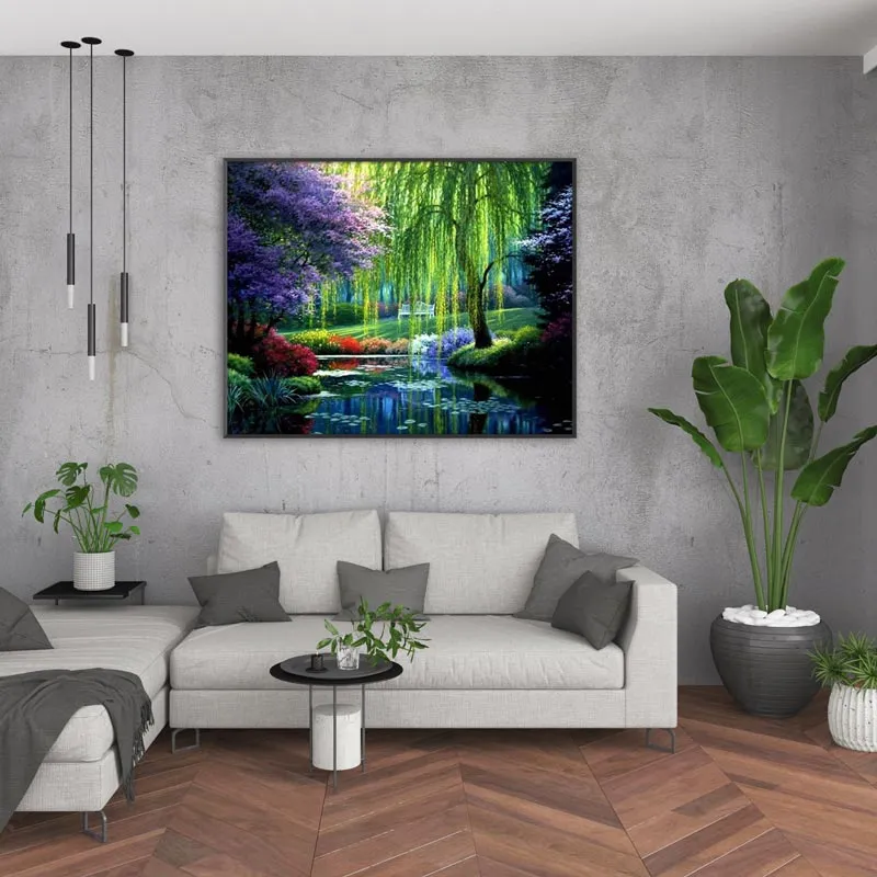 5D Diamond Painting – Teich Landschaft