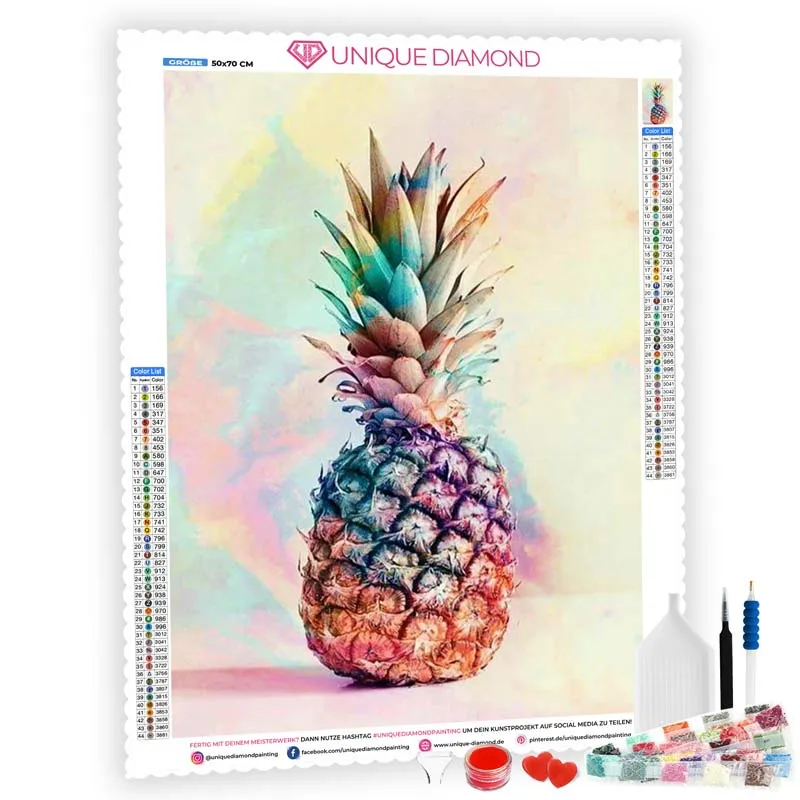 5D Diamond Painting – Bunter Ananas