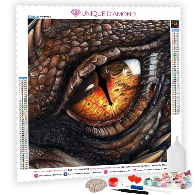5D Diamond Painting – Drachen Auge