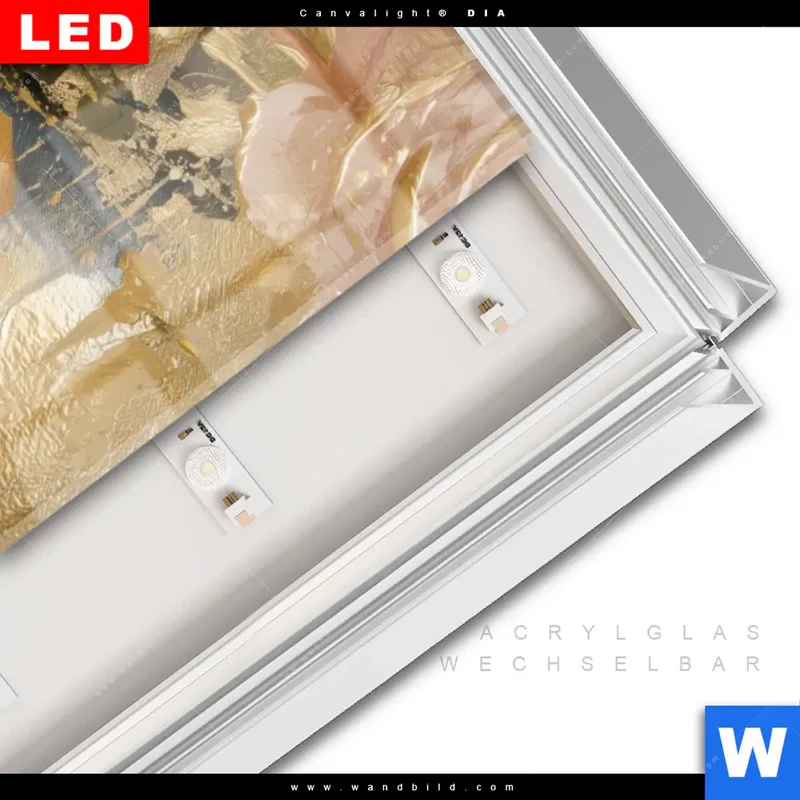 Leuchtbild Acrylglas Canvalight® DIA | Frau mit floraler Krone | Schmal