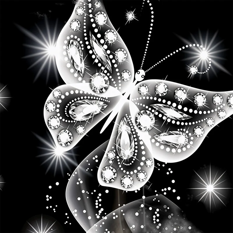 5D Diamond Painting - leuchtender Schmetterling
