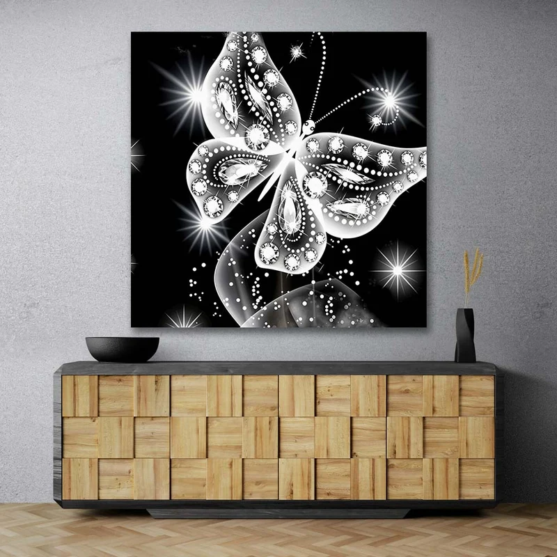 5D Diamond Painting - leuchtender Schmetterling
