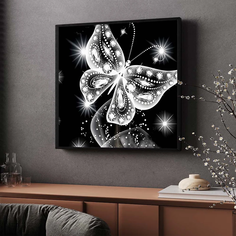 5D Diamond Painting - leuchtender Schmetterling