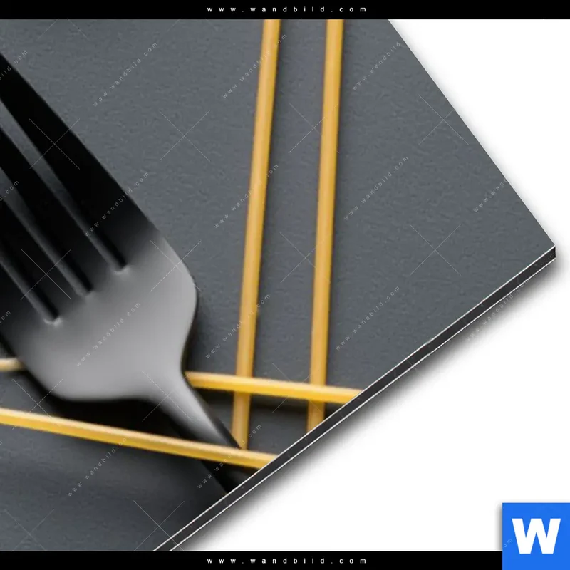 Alu-Dibond Bild | Pasta – Stilvoll serviert | Panorama