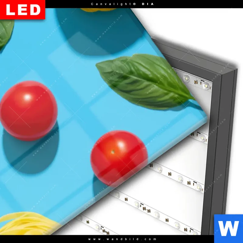 Wechselmotiv Acrylglas Canvalight® DIA | Bella Pasta Pop | Schmal