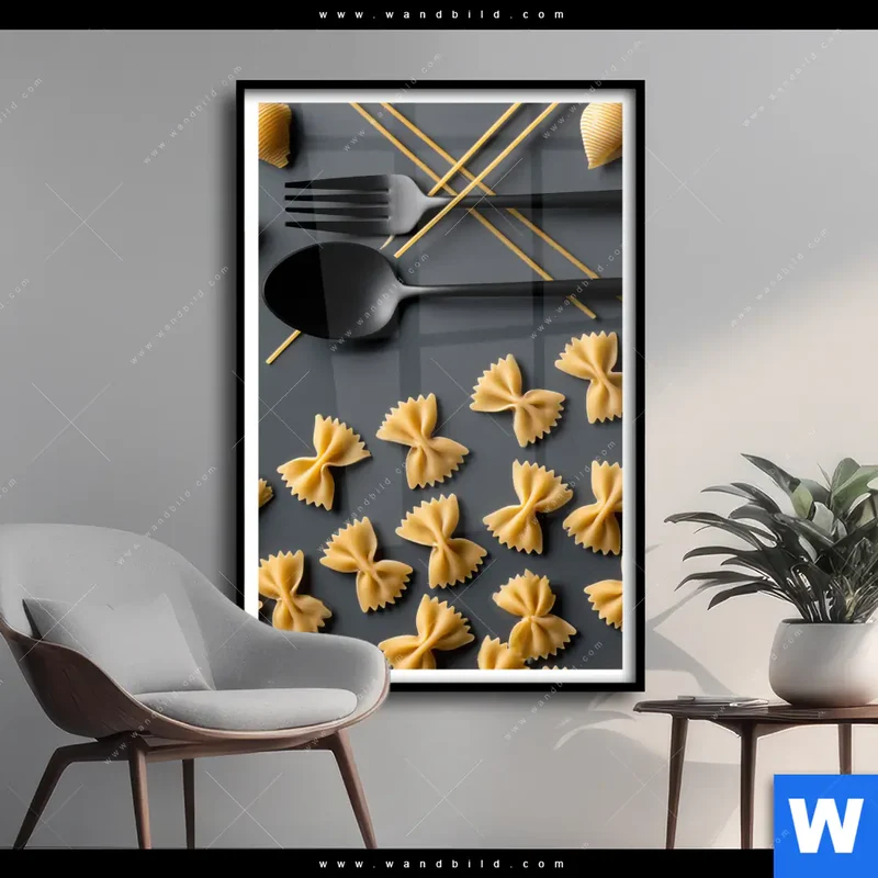 Poster | Pasta – Stilvoll serviert | Hochformat