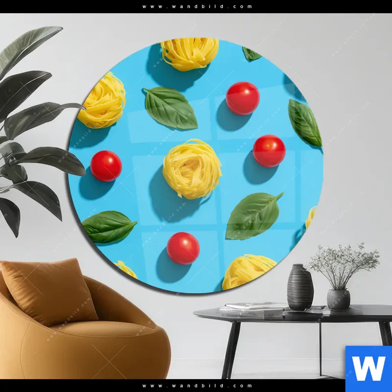 Acrylglasbild | Bella Pasta Pop | Rund