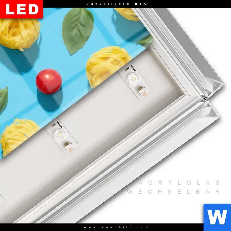 Leuchtbild Acrylglas Canvalight® DIA | Bella Pasta Pop | Hochformat