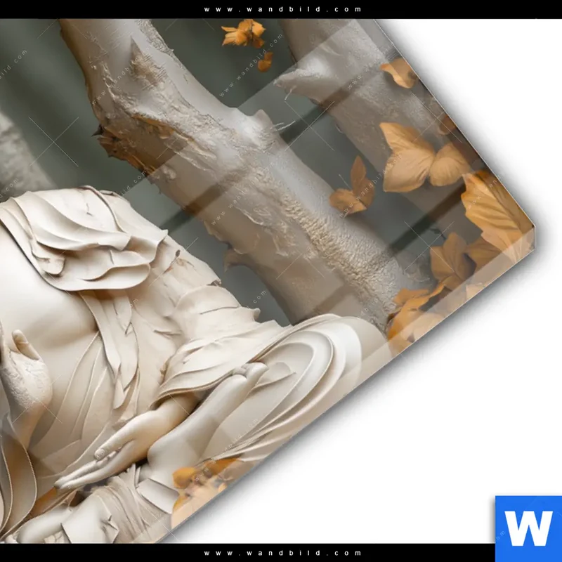 Acrylglasbild | Buddha – Harmonie im Wald | Querformat