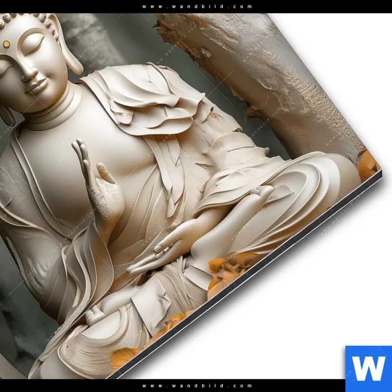 Alu-Dibond Bild | Buddha – Harmonie im Wald | Rund