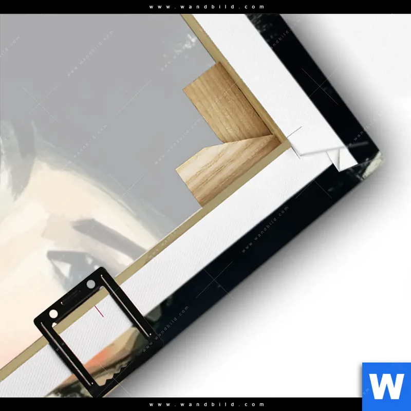 Leinwandbild | Dame mit roten Tulpen | Schmal