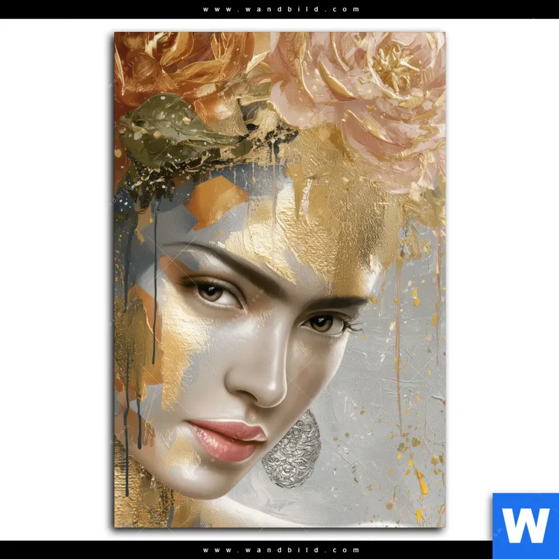 Poster | Frau mit floraler Krone | Hochformat
