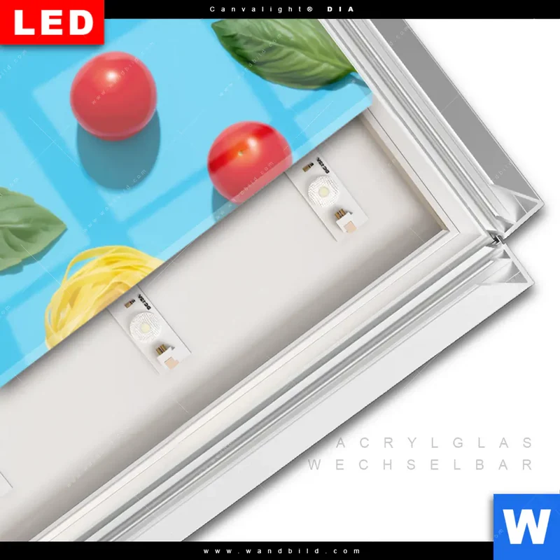 Leuchtbild Acrylglas Canvalight® DIA | Bella Pasta Pop | Panorama