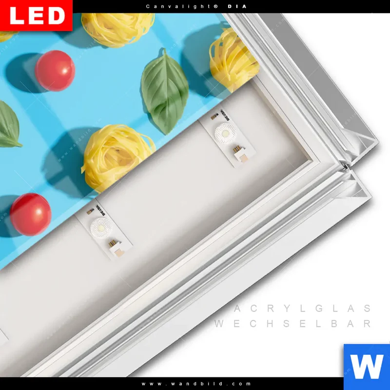 Leuchtbild Acrylglas Canvalight® DIA | Bella Pasta Pop | Quadrat