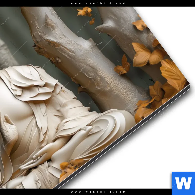 Alu-Dibond Bild | Buddha – Harmonie im Wald | Querformat
