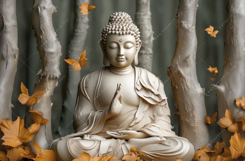 Canvalight® Leuchtbild | Buddha – Harmonie im Wald | Hochformat