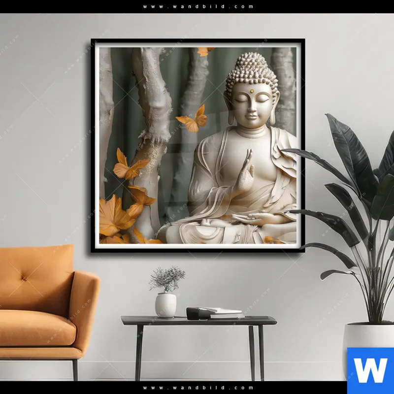 Poster | Buddha – Harmonie im Wald | Quadrat