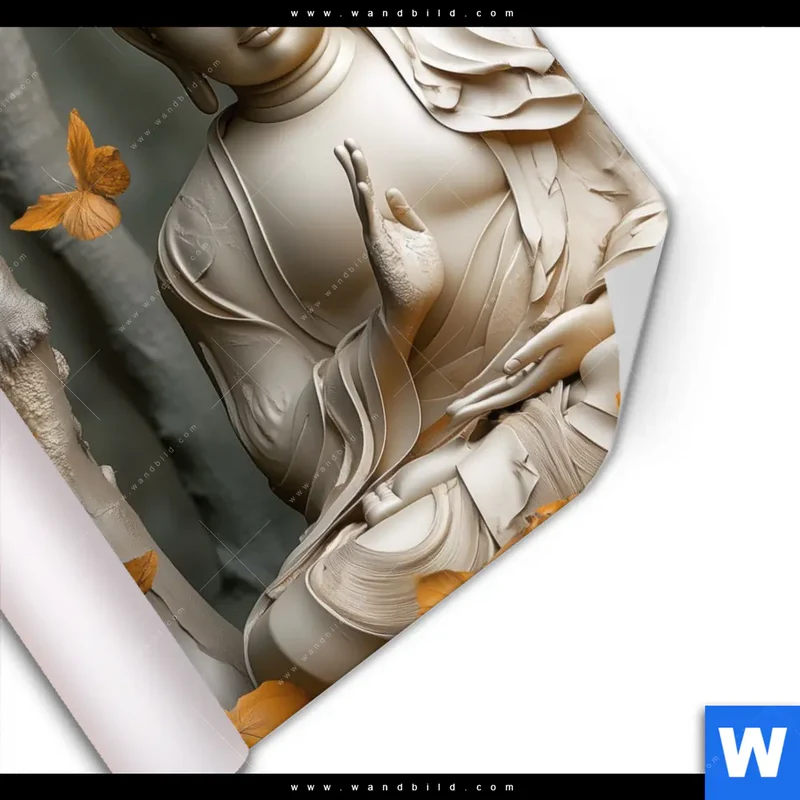 Poster | Buddha – Harmonie im Wald | Quadrat