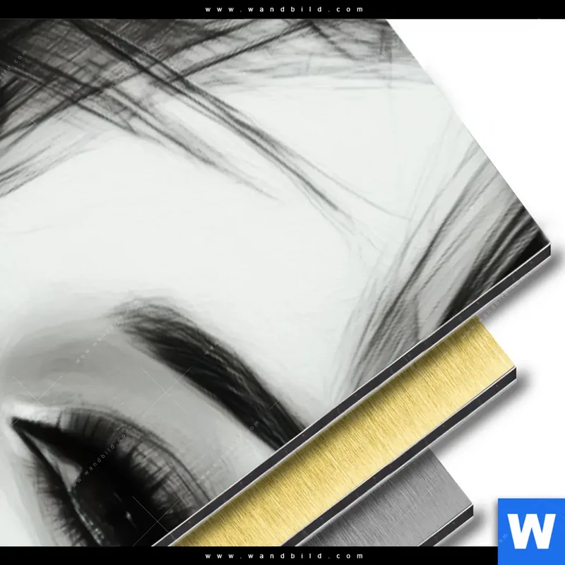 Aluminiumbild gebürstet | Mystic Glamour | Schmal