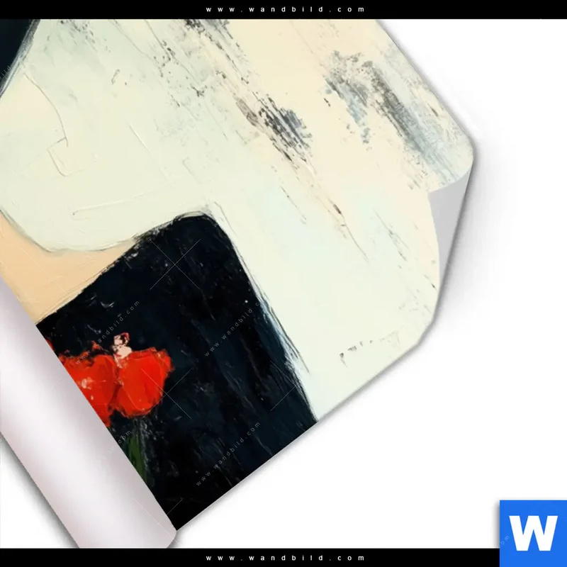 Poster | Dame mit roten Tulpen | Querformat
