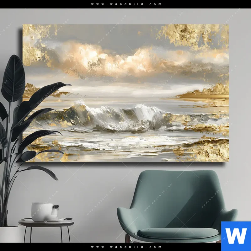 Leinwandbild | Goldene Gezeiten | Querformat