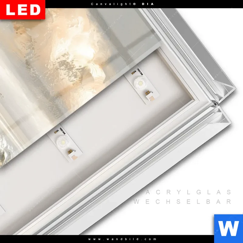 Leuchtbild Acrylglas Canvalight® DIA | Goldene Gezeiten | Hochformat