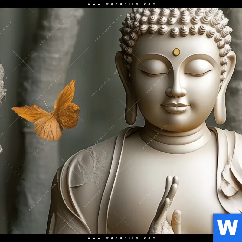 Alu-Dibond Bild | Buddha – Harmonie im Wald | Schmal