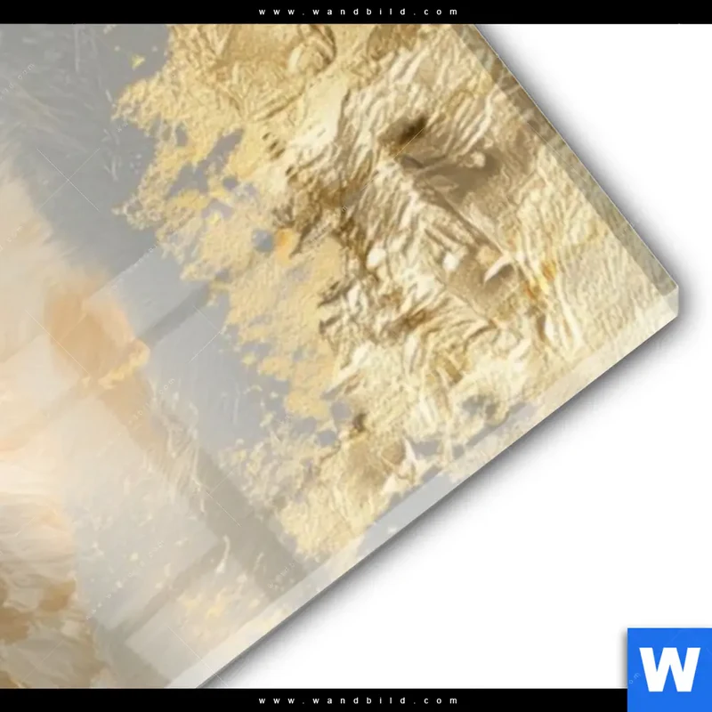 Acrylglasbild | Goldene Gezeiten | Schmal