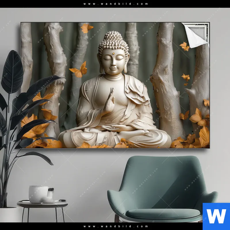 Spannbild | Buddha – Harmonie im Wald | Querformat