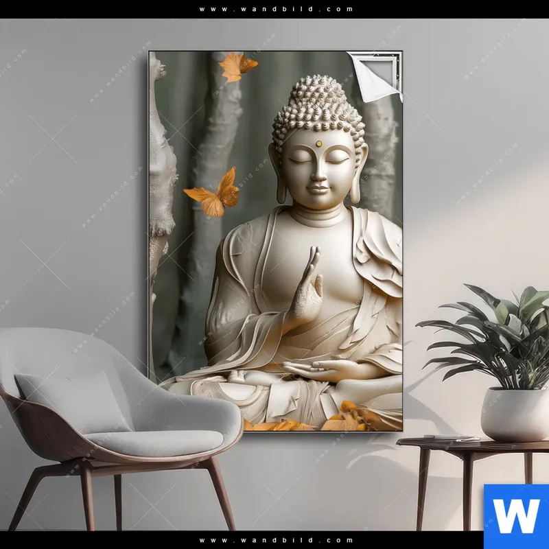Spannbild | Buddha – Harmonie im Wald | Hochformat